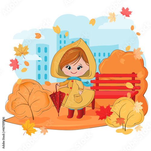 girl in the autumn park