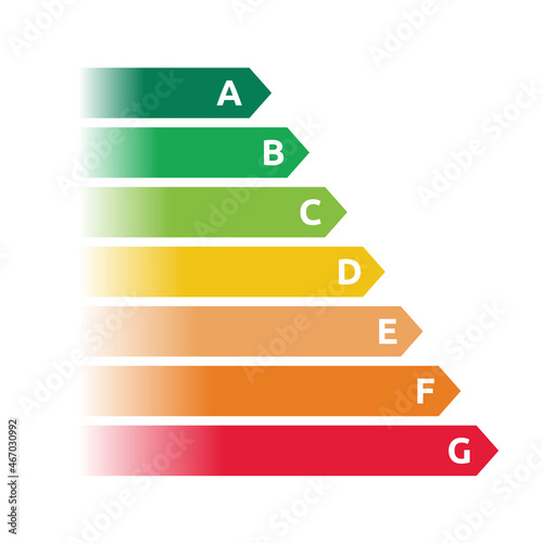 Energy Performance Certificate - Illustration of EPC ratings to display energy efficiency