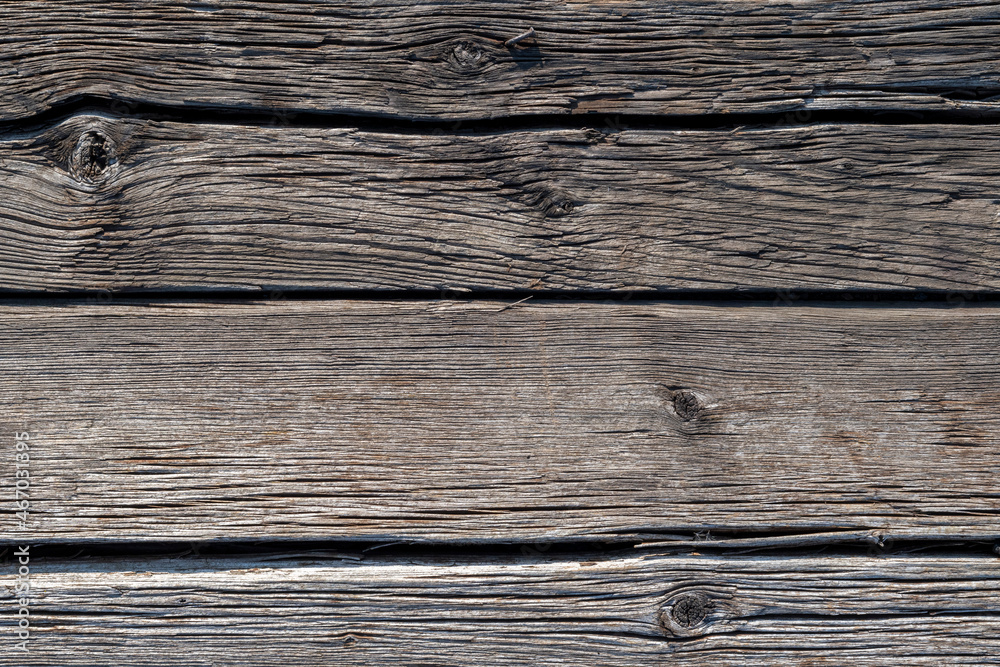 Fototapeta premium Old, gray, cracked wood 