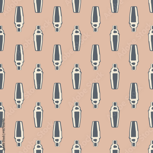 Seamless pattern with cocktail shaker.