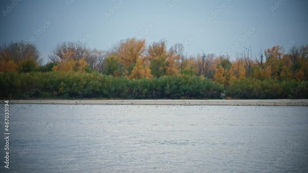 Volga River near the Astrakhan in autumnal time. Volga River near the Astrakhan in autumnal time.