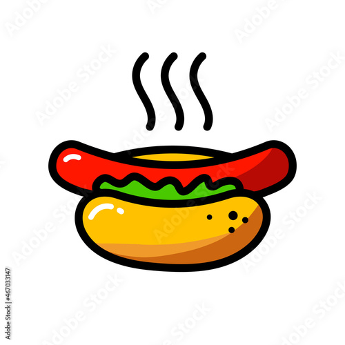 hotdog simple color icon