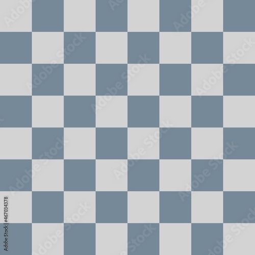 Checkerboard 8 by 8. Light Slate Grey and Light grey colors of checkerboard. Chessboard, checkerboard texture. Squares pattern. Background.