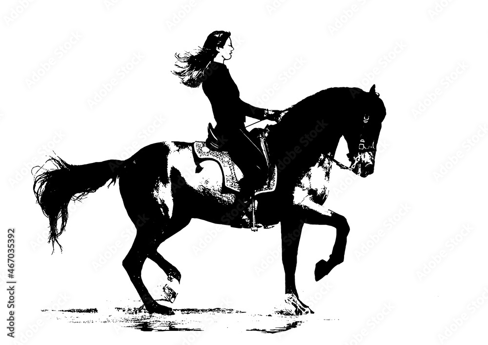 silhouette cavalière silhouette cavalière