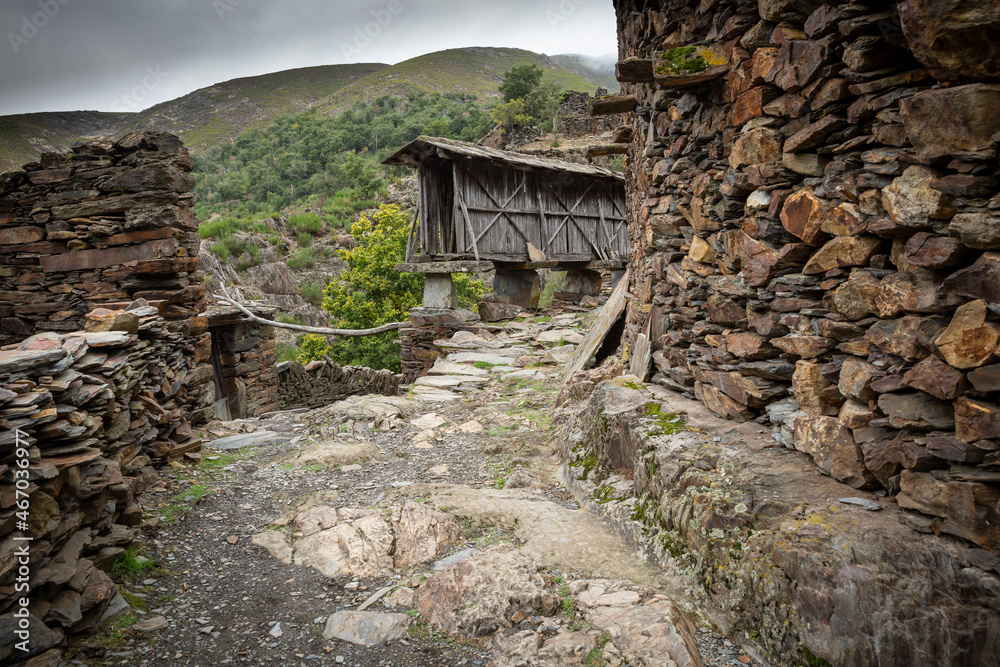 an old community raised granary at Drave village (Covelo de Paivo e Janarde), Municipality of Arouca, Aveiro District, Portugal an old community raised granary at Drave village (Covelo de Paivo e Janarde), Municipality of Arouca, Aveiro District, Portugal
