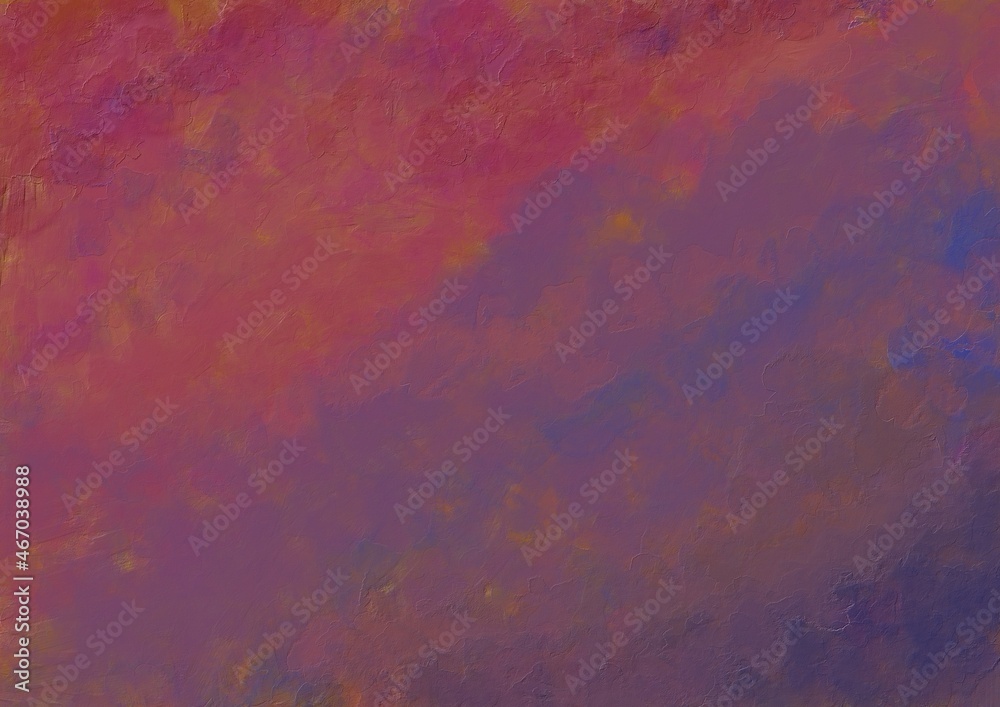 Abstract oil paint background grunge texture with red and purple gradient and brush strokes texture