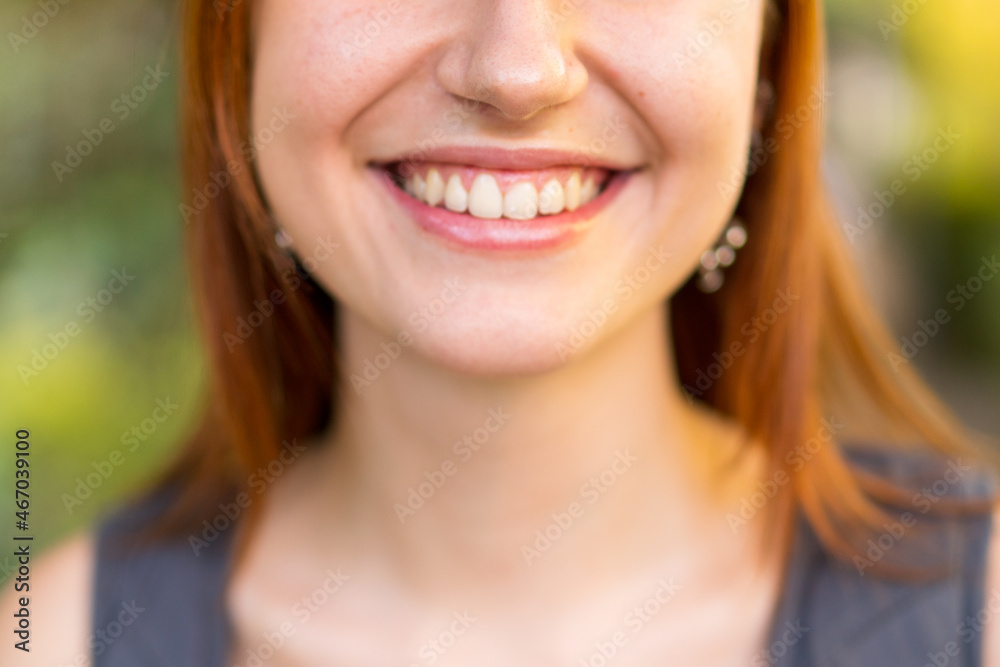 Young pretty redhead woman at outdoors with happy expression Young pretty redhead woman at outdoors with happy expression