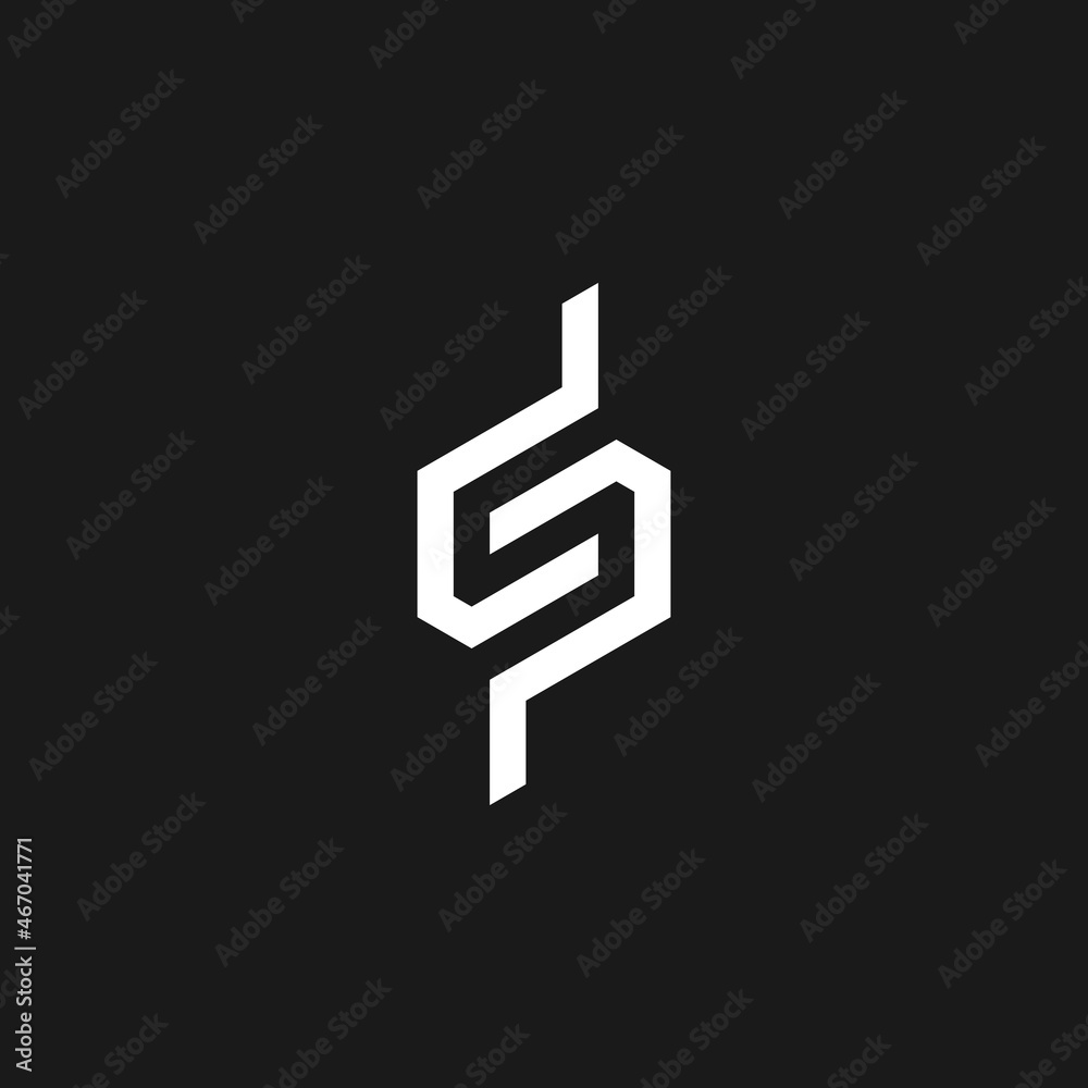 Monogram letter DPS geometric logo concept Monogram letter DPS geometric logo concept