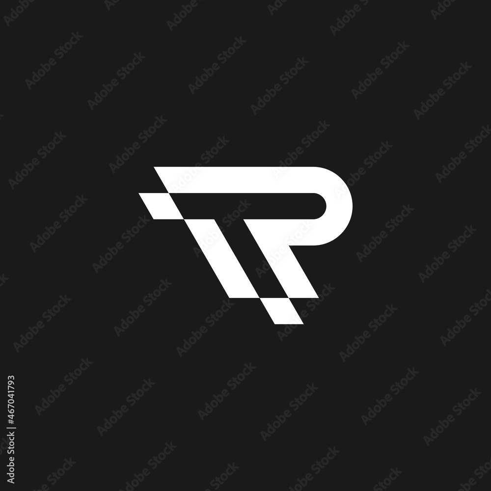 Monogram letter TP geometric logo concept Monogram letter TP geometric logo concept