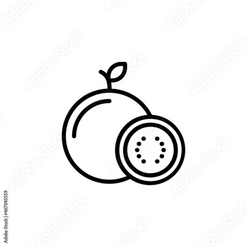 guava vector icon. fruit icon outline style. perfect use for icon, logo, illustration, website, and more. icon design line style