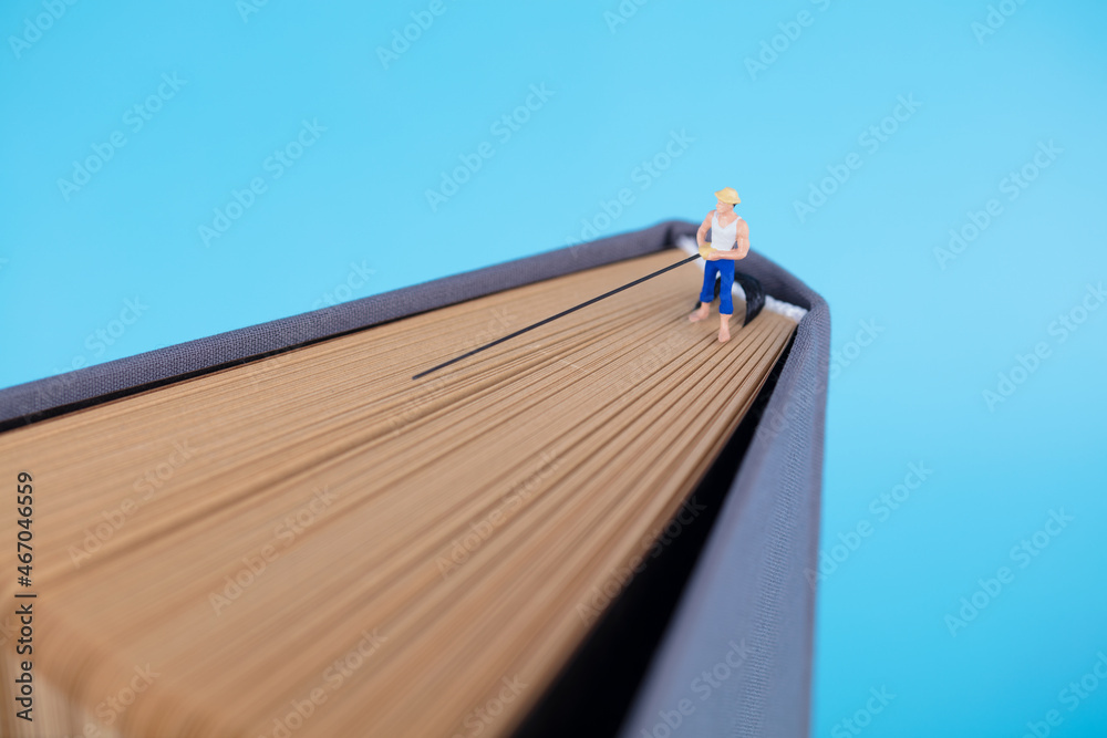 Fotografie The angler on the miniature creative book