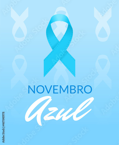 Banner alluding to blue November. Prostate Cancer Awareness.