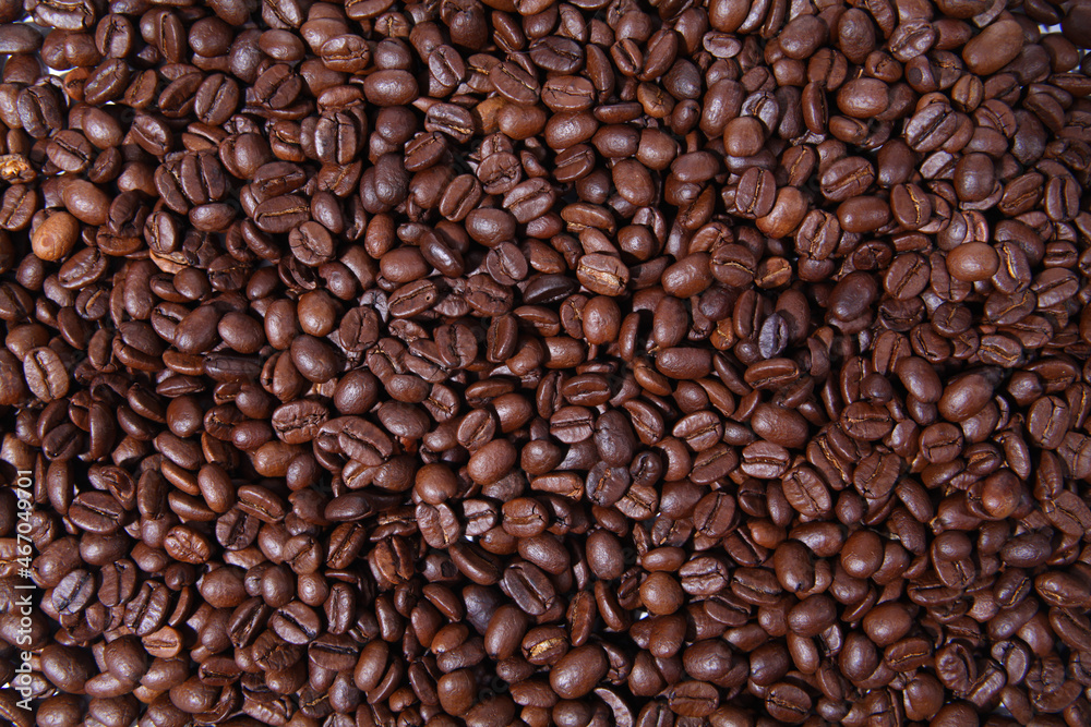 Obraz premium Background of roasted coffee beans