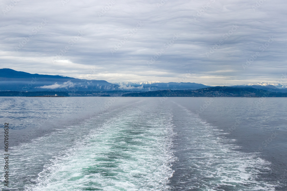 view from ferry Departure Bay in Nanaimo to Horseshoe Bay in Vancouver, British Columbia view from ferry Departure Bay in Nanaimo to Horseshoe Bay in Vancouver, British Columbia