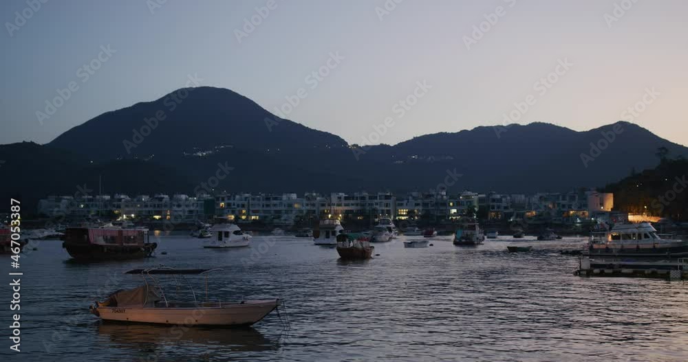 Beautiful seaside sunset in Hong Kong Beautiful seaside sunset in Hong Kong