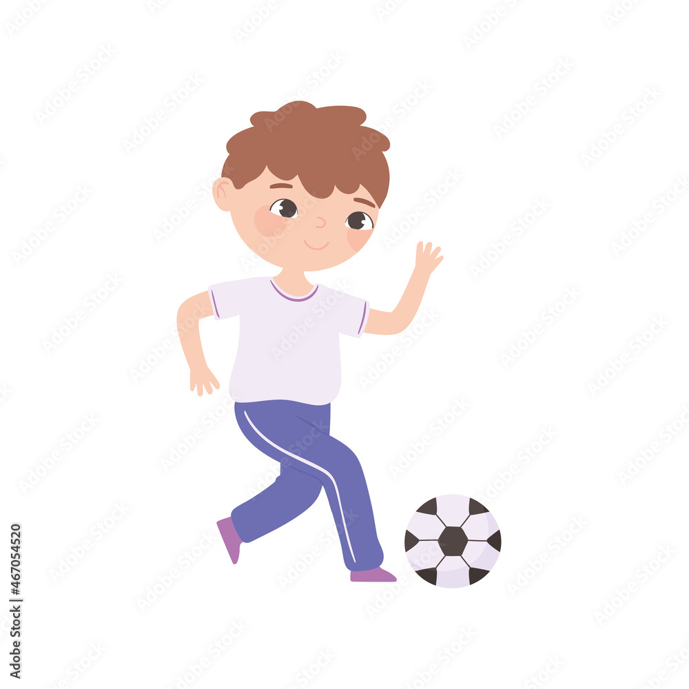 boy playing soccer