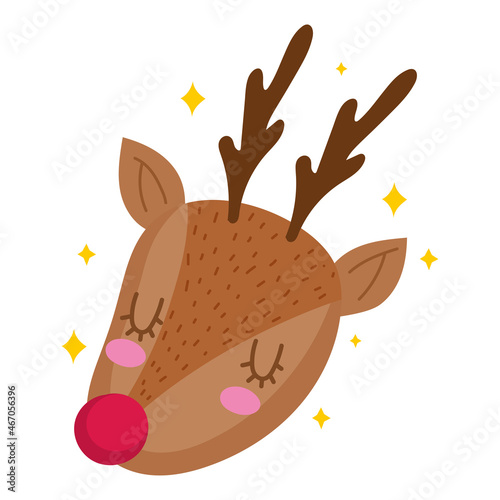 christmas cartoon reindeer