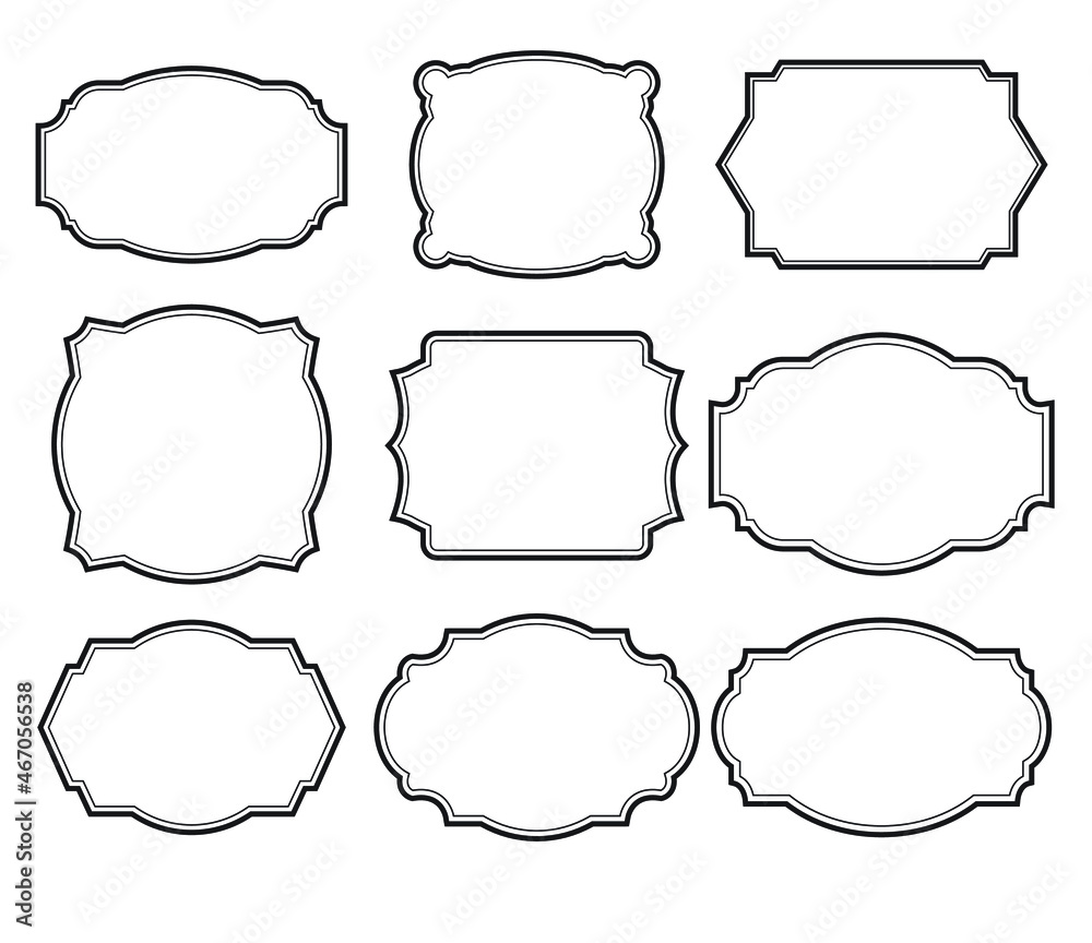 Obraz premium Set of frames border design vintage