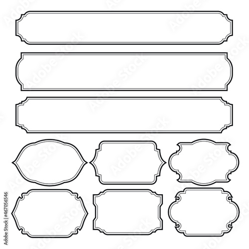 Set of frames border design vintage	