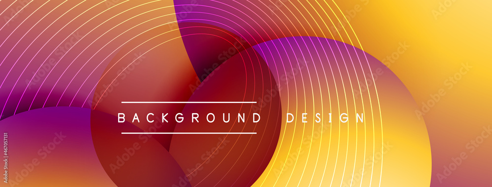 Gradient circles with shadows. Vector techno abstract background. Modern overlapping forms wallpaper background, design template Gradient circles with shadows. Vector techno abstract background. Modern overlapping forms wallpaper background, design template