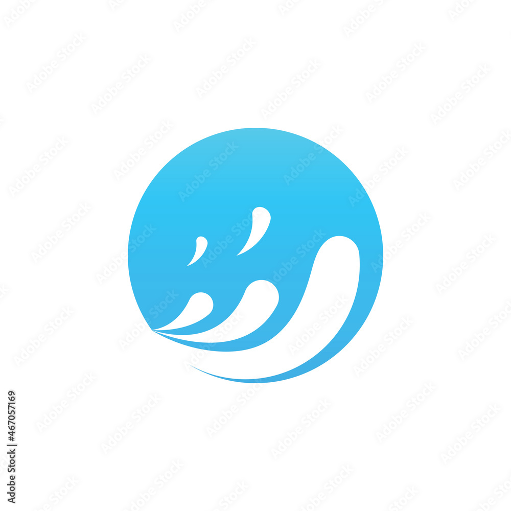 Water wave icon vector Water wave icon vector