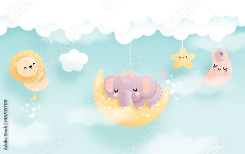 elephant sleeping