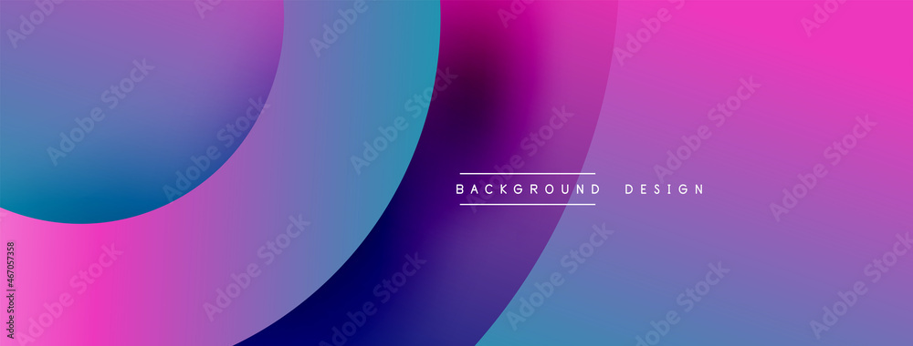 Abstract overlapping lines and circles geometric background with gradient colors Abstract overlapping lines and circles geometric background with gradient colors