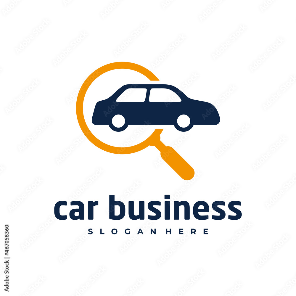 Car search logo vector template, Creative car logo design concepts