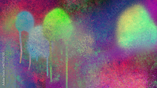 Multicolored grungy background, spray paint colorful texture digital art.