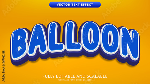 balloon text effect editable eps file