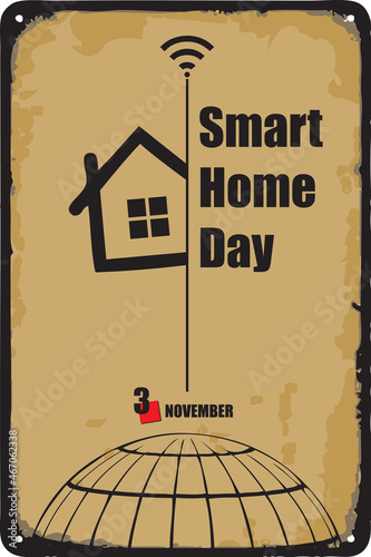 Vintage sign Smart Home Day