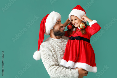 Little girl and her father ...
