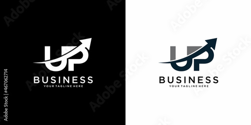 simple minimal up arrow letter logo icon design, illustration vector