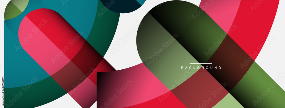 Geometric abstract background. Round shapes, circles, lines composition for wallpaper banner background or landing page Geometric abstract background. Round shapes, circles, lines composition for wallpaper banner background or landing page