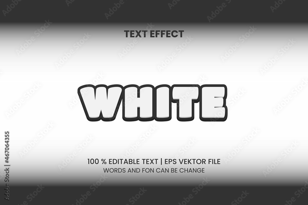 White bold editable text effect