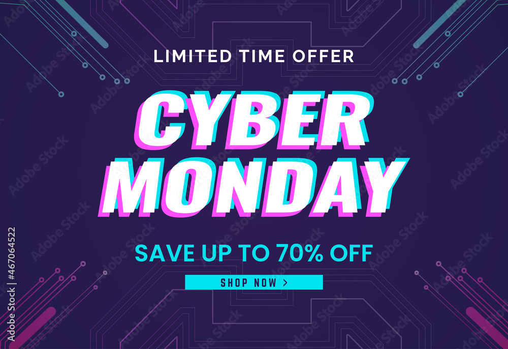 cyber monday sale background template
