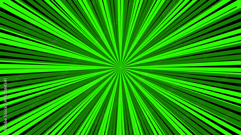 Green abstract background with rays Green abstract background with rays