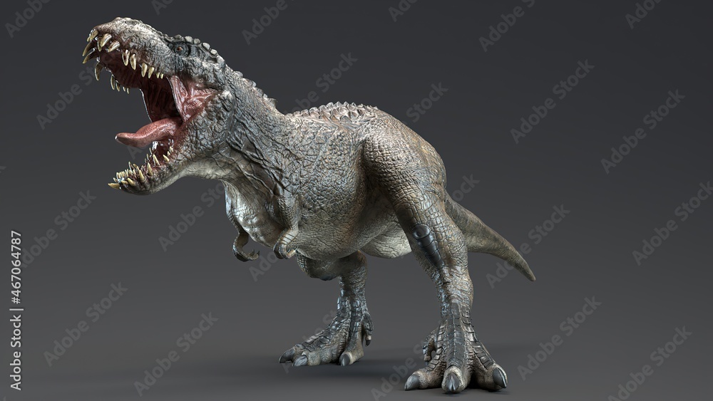 V - Rex dinosaur , of background. 3d rendering