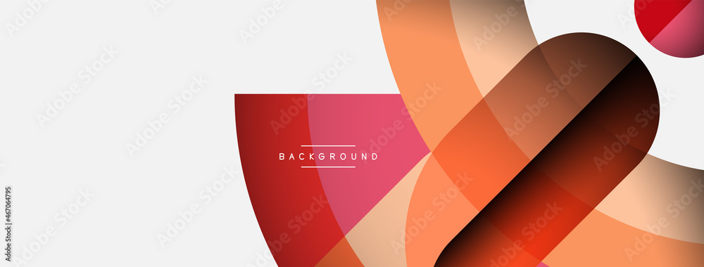Geometric abstract background. Round shapes, circles, lines composition for wallpaper banner background or landing page Geometric abstract background. Round shapes, circles, lines composition for wallpaper banner background or landing page