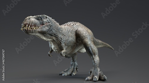 V - Rex dinosaur   of background. 3d rendering