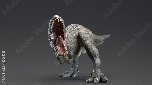 V - Rex dinosaur , of background. 3d rendering © racksuz