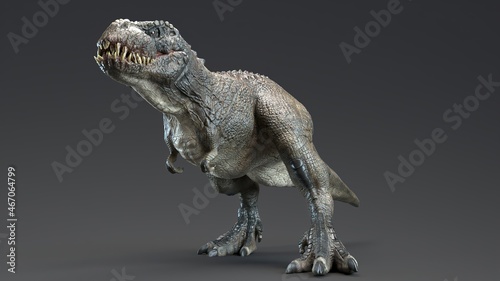 V - Rex dinosaur , of background. 3d rendering photo