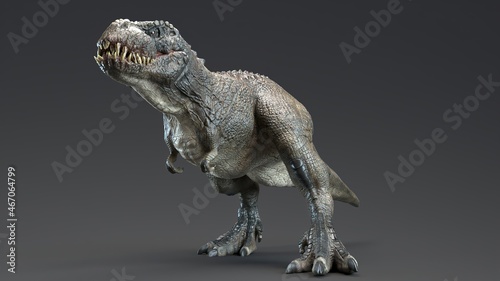 V - Rex dinosaur   of background. 3d rendering