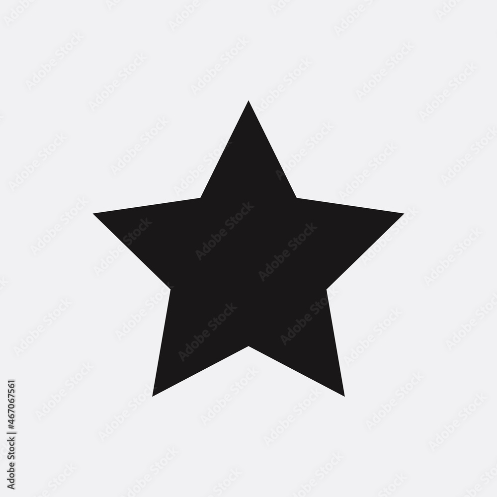 Black star outline icon vector design on white background