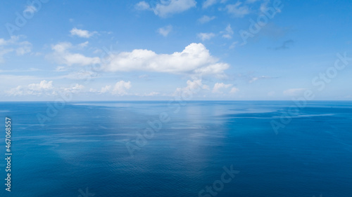 Amazing Aerial view of Tropical sea Blue ocean water sea surface background © panya99