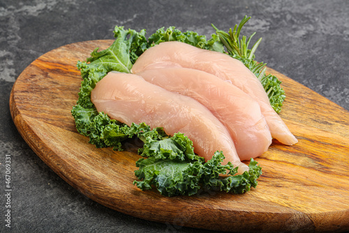 Raw small chicken fillet for cooking