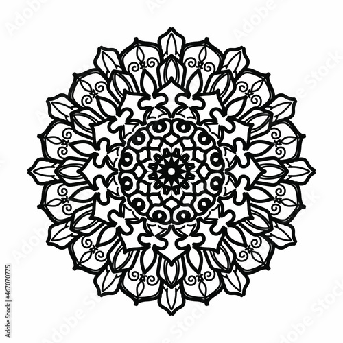 Frame in eastern tradition. Stylized with henna tattoos decorative pattern for decorating covers for book notebook casket magazine postcard and folder. Flower mandala in mehndi style..