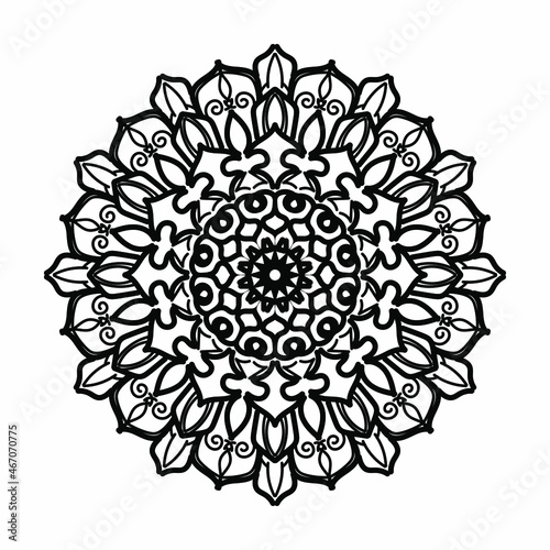 Frame in eastern tradition. Stylized with henna tattoos decorative pattern for decorating covers for book  notebook  casket  magazine  postcard and folder. Flower mandala in mehndi style..