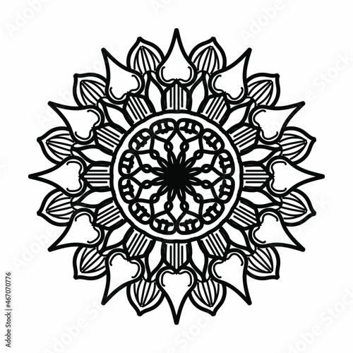 Frame in eastern tradition. Stylized with henna tattoos decorative pattern for decorating covers for book  notebook  casket  magazine  postcard and folder. Flower mandala in mehndi style..