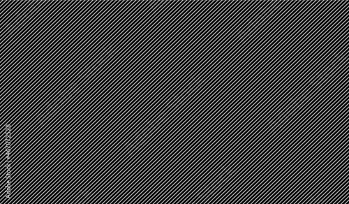 Diagonal lines pattern. White lines on black background. Simple repeat ornament. Vector illustration.
